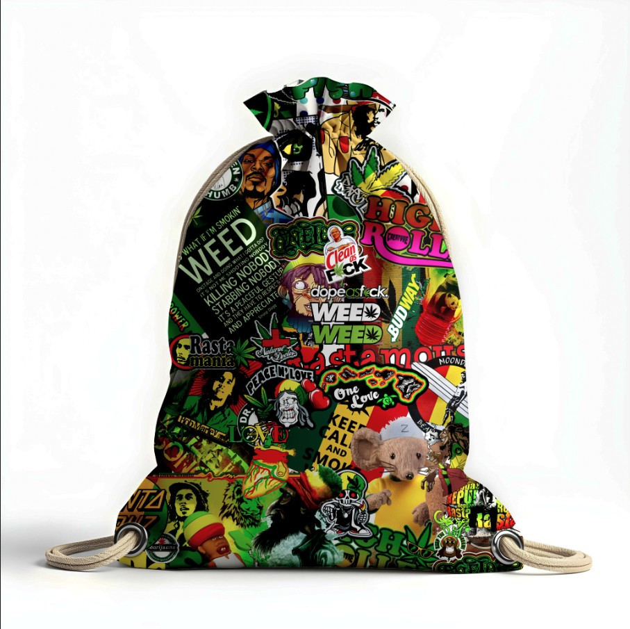 Рюкзак - мішок з 3D принтом боб марлі растаман