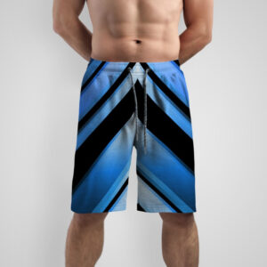 Шорти "Чорно синя текстура геометрична метал трикутники" ВСІ Розміри