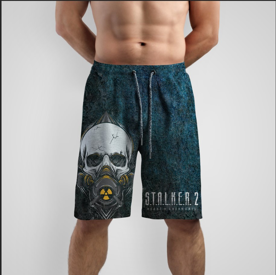 Шорти "Сталкер 2 логотип череп протигаз" ВСІ Розміри