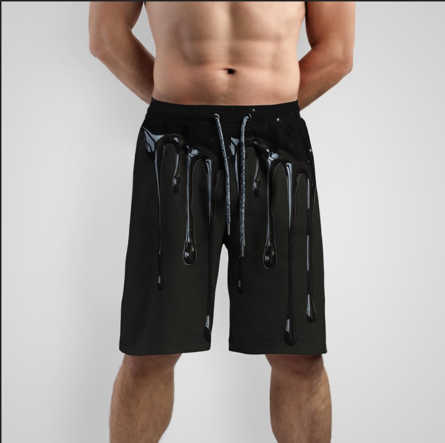 Шорти "Смола нафта потіки краплі" ВСІ Розміри