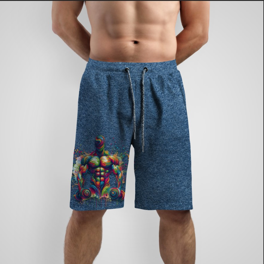 Шорти "Силует чоловіка з м'язами фарби" ВСІ Розміри