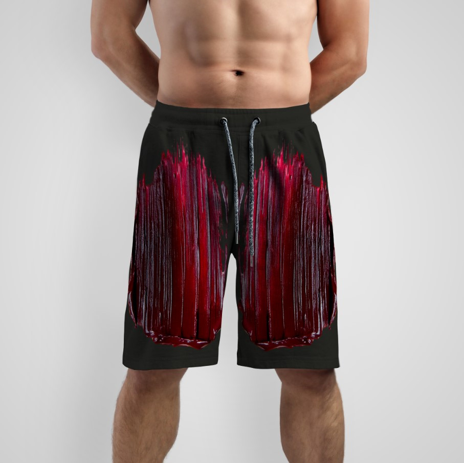 Шорти "Мазки червоної фарби" ВСІ Розміри