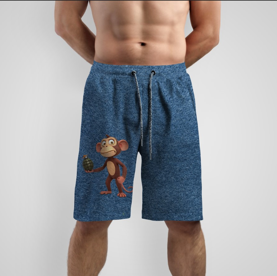 Шорти "Мавпа з гранатою прикол" ВСІ Розміри