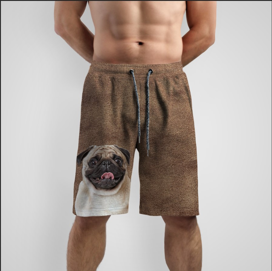 Шорти "Коричневі мопс собака" ВСІ Розміри