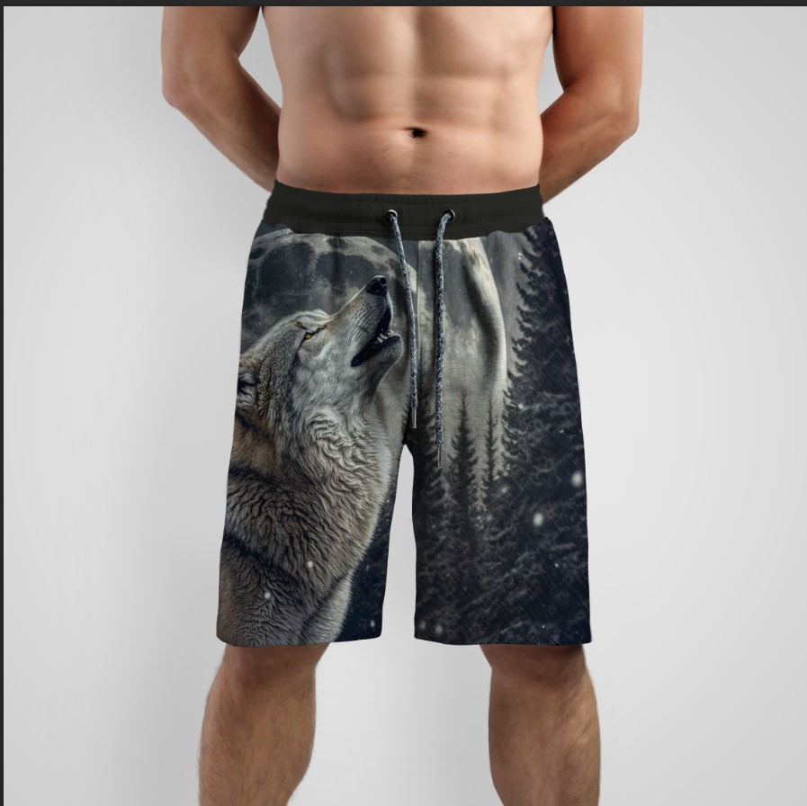 Шорти "Вовк виє на місяць" ВСІ Розміри