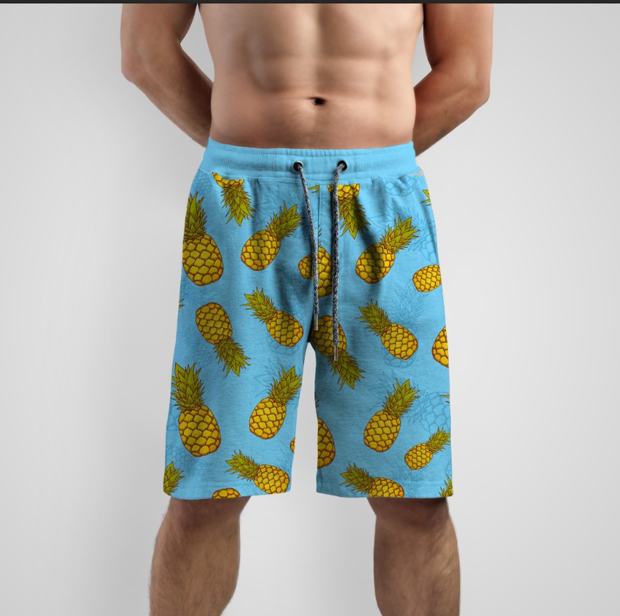 Шорти "Блакитні з ананасами" ВСІ Розміри
