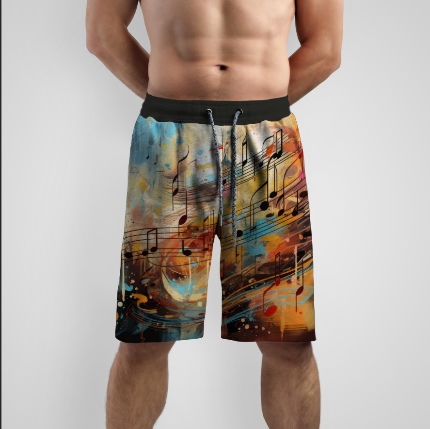 Шорти "Абстракція фарби ноти музика" ВСІ Розміри