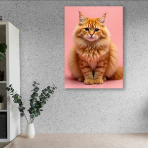Картина в рамі "Рудий кіт біг фейс прикольний погляд" панно