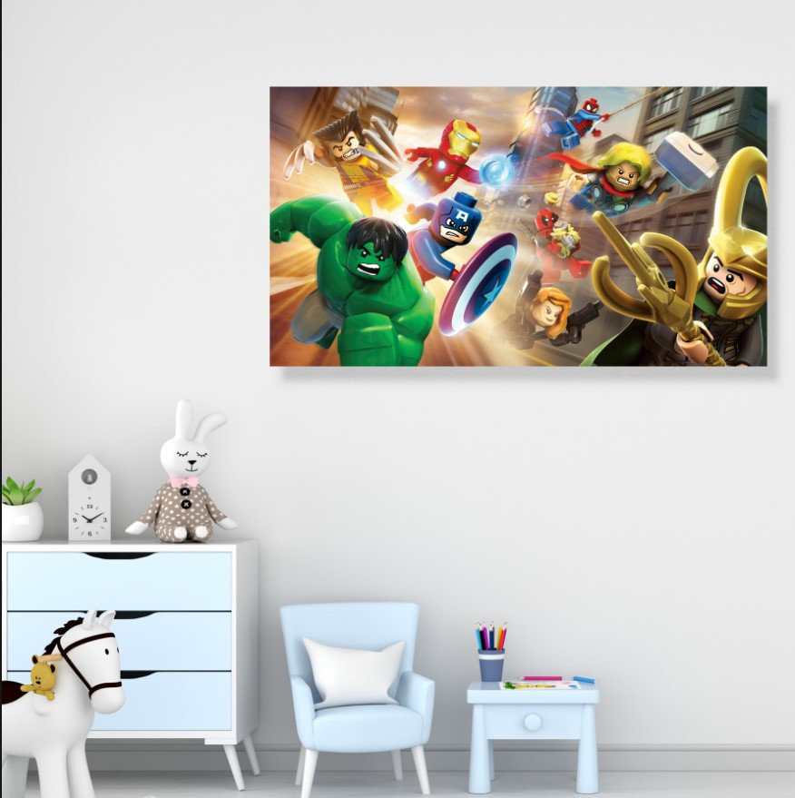 Картина в рамі "Месники марвел лего" панно