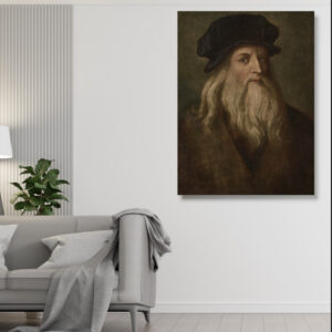 Картина в рамі "Леонардо да Вінчі автопортрет художник" панно