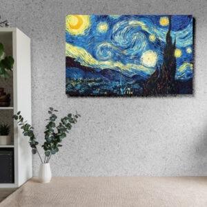 Картина в рамі "Зоряна ніч Вінсент Ван Гог мистецтво художник" панно