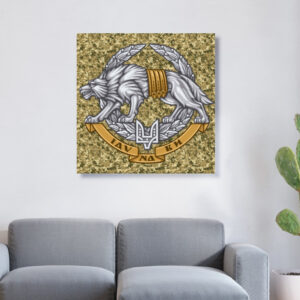 Картина в рамі "Емблема ССО сили спеціальних операцій піксель ЗСУ України" панно