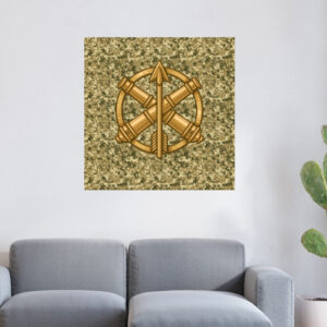 Картина в рамі "Емблема зенітно ракетні ЗСУ України 1" панно