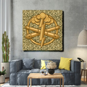 Картина в рамі "Емблема артилерія ЗСУ України" панно