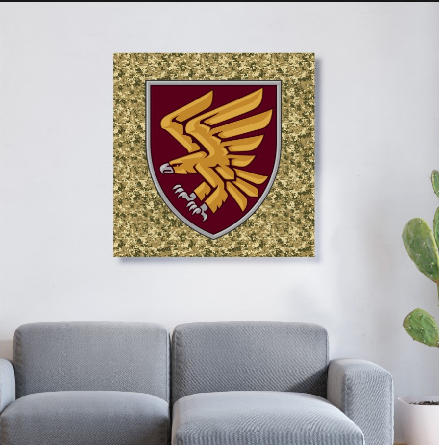 Картина в рамі "Емблема 95 ДШБ піксель ЗСУ України" панно