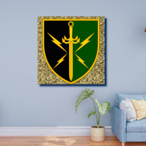 Картина в рамі "Емблема 7 полк зв'язку ЗСУ України" панно