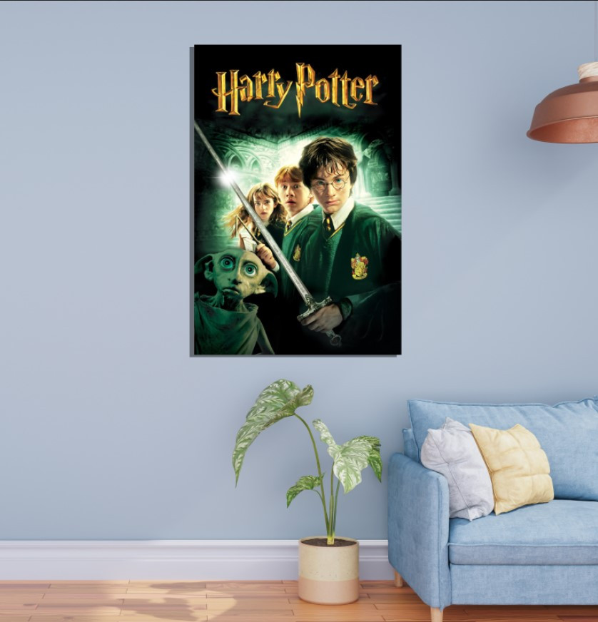 Картина в рамі "Гаррі Поттер персонажі фільм рон герміона доббі 1" панно