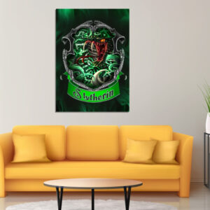 Картина в рамі "Гаррі Поттер герб слізерін змія" панно