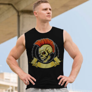 Футболка безрукавка майка "Череп арт готика панк рок" ВСІ Розміри Преміум тканина