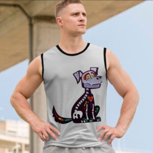 Футболка безрукавка майка "Черепа мексиканський стиль арт муерто собака" ВСІ Розміри Преміум тканина