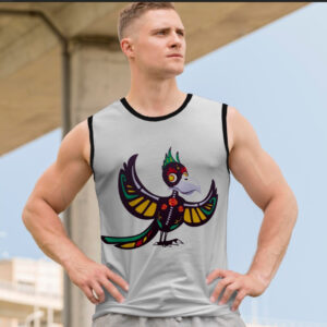 Футболка безрукавка майка "Черепа мексиканський стиль арт муерто ворона" ВСІ Розміри Преміум тканина