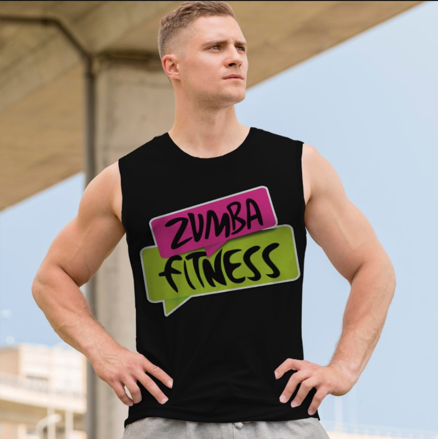 Футболка безрукавка майка "Фітнес м'язи спорт напис зумба йога 1" ВСІ Розміри Преміум тканина