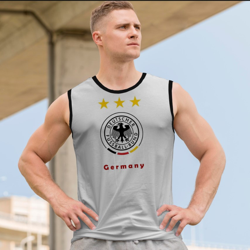 Футболка безрукавка майка "Німеччина збірна емблема футбол лого команда спорт" ВСІ Розміри Преміум тканина