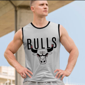 Футболка безрукавка майка "Баскетбол спорт емблема Чікаго Булс" ВСІ Розміри Преміум тканина