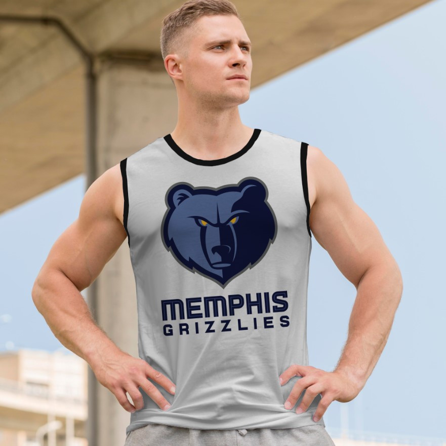 Футболка безрукавка майка "Баскетбол спорт емблема НБА Мемфіс Грізлі 1" ВСІ Розміри Преміум тканина