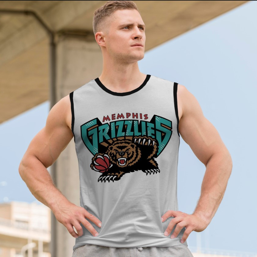 Футболка безрукавка майка "Баскетбол спорт емблема НБА Мемфіс Грізлі" ВСІ Розміри Преміум тканина
