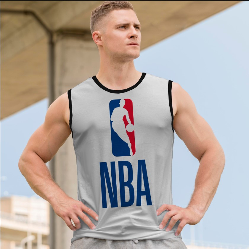 Футболка безрукавка майка "Баскетбол спорт емблема НБА" ВСІ Розміри Преміум тканина
