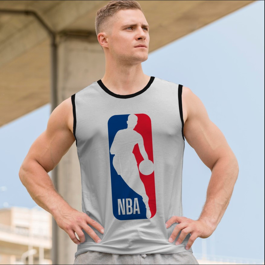 Футболка безрукавка майка "Баскетбол спорт емблема" ВСІ Розміри Преміум тканина