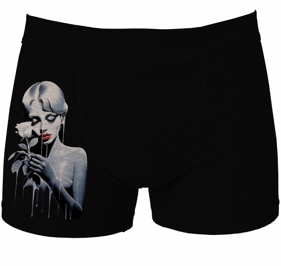Труси боксери "Дівчина з білою трояндою" ВСІ Розміри Преміум тканина