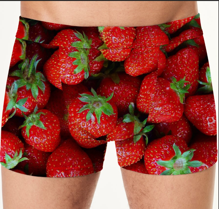 Труси чоловічі "Фрукти полуниці" ВСІ Розміри Преміум тканина
