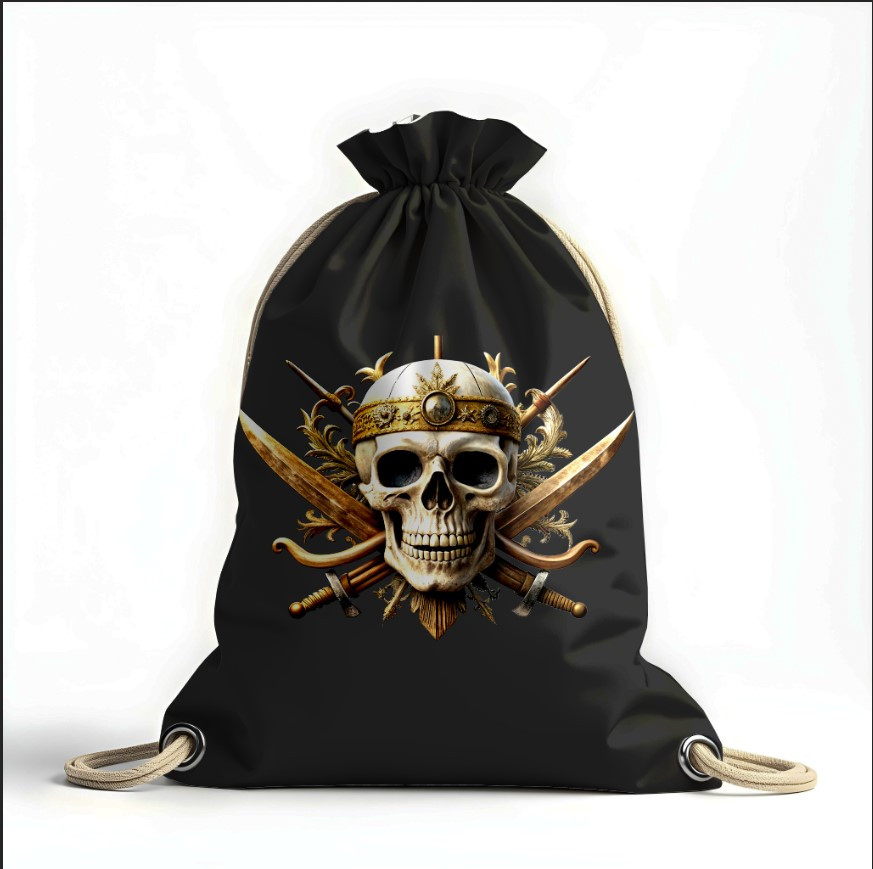 Рюкзак мішок "З черепом мечі орнаменти"