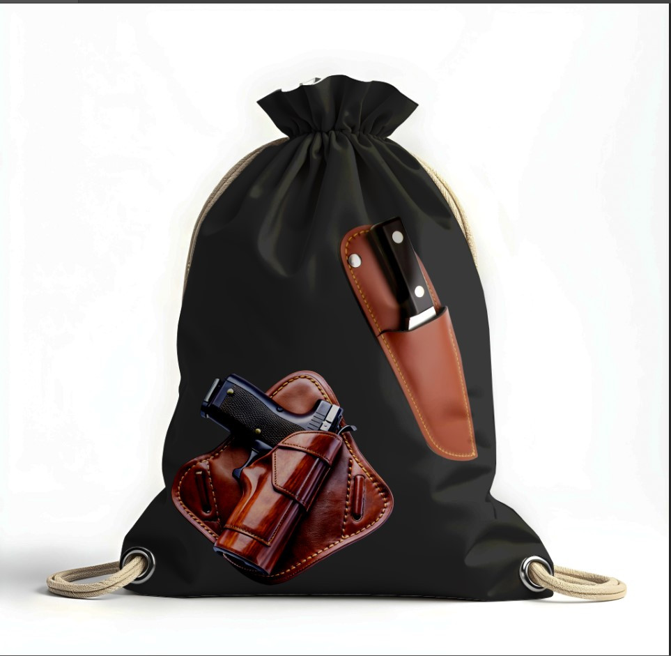 Рюкзак мішок "З пістолетом ножом"