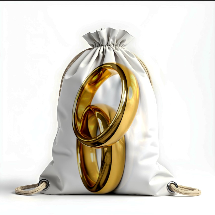 Рюкзак мішок "Золоті обручки"