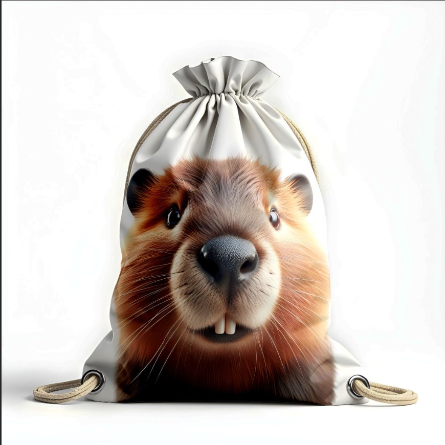 Рюкзак мішок "З бобром тварина"