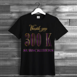 Футболка "300 К підписників напис" ВСІ Розміри Преміум тканина