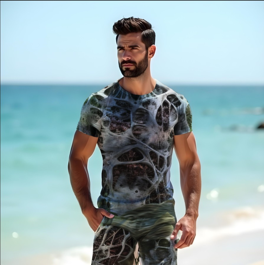 Костюм футболка + шорти зомбі прикольна хорор текстура ВСІ Розміри Преміум тканина