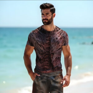 Костюм футболка + шорти зомбі прикольна хорор текстура 2 ВСІ Розміри Преміум тканина