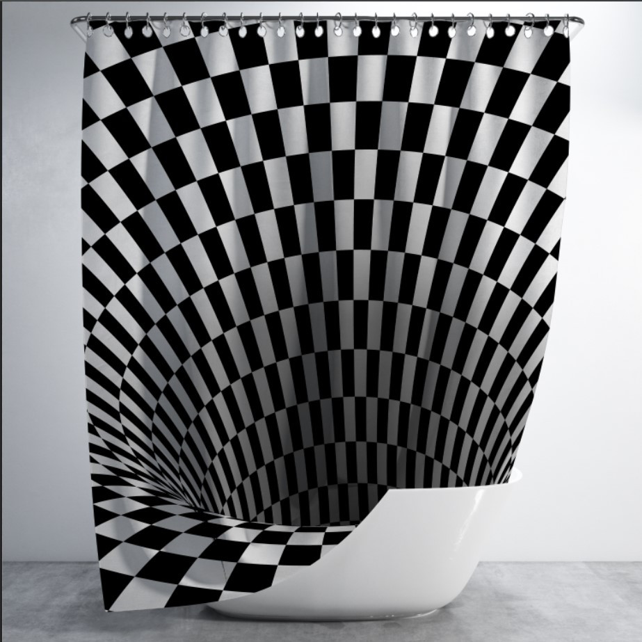 Штора для ванної "Оптична ілюзія 2" 150х200см