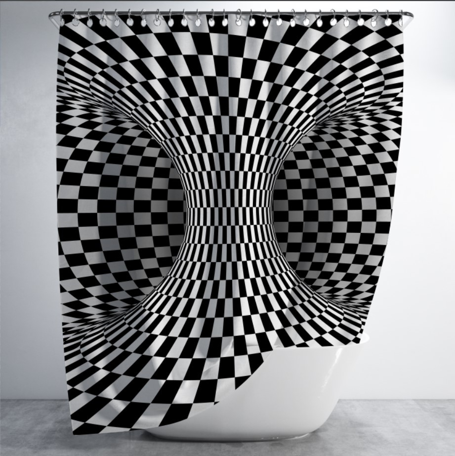 Штора для ванної "Оптична ілюзія 1" 150х200см