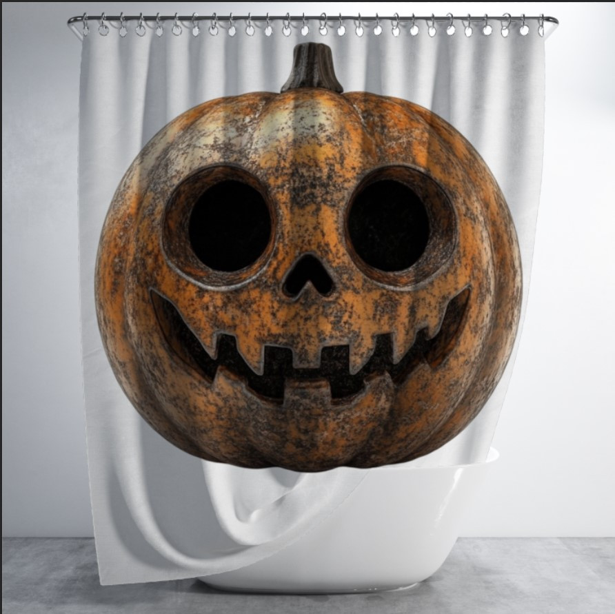 Штора для ванної "Хеловін гарбуз" 150х200см