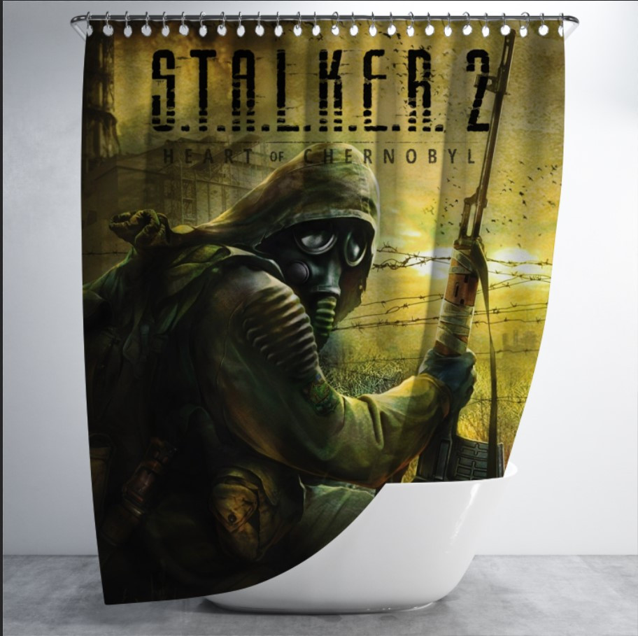 Штора для ванної "Сталкер лого" 150х200см