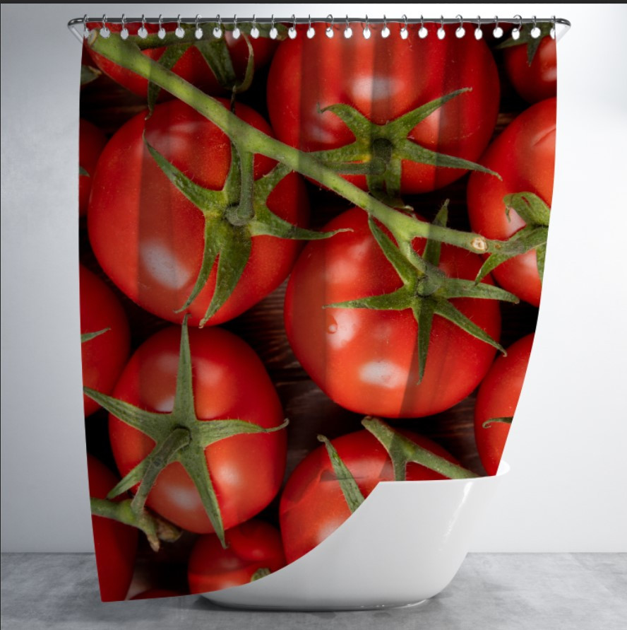 Штора для ванної "З помідорами овочі" 150х200см