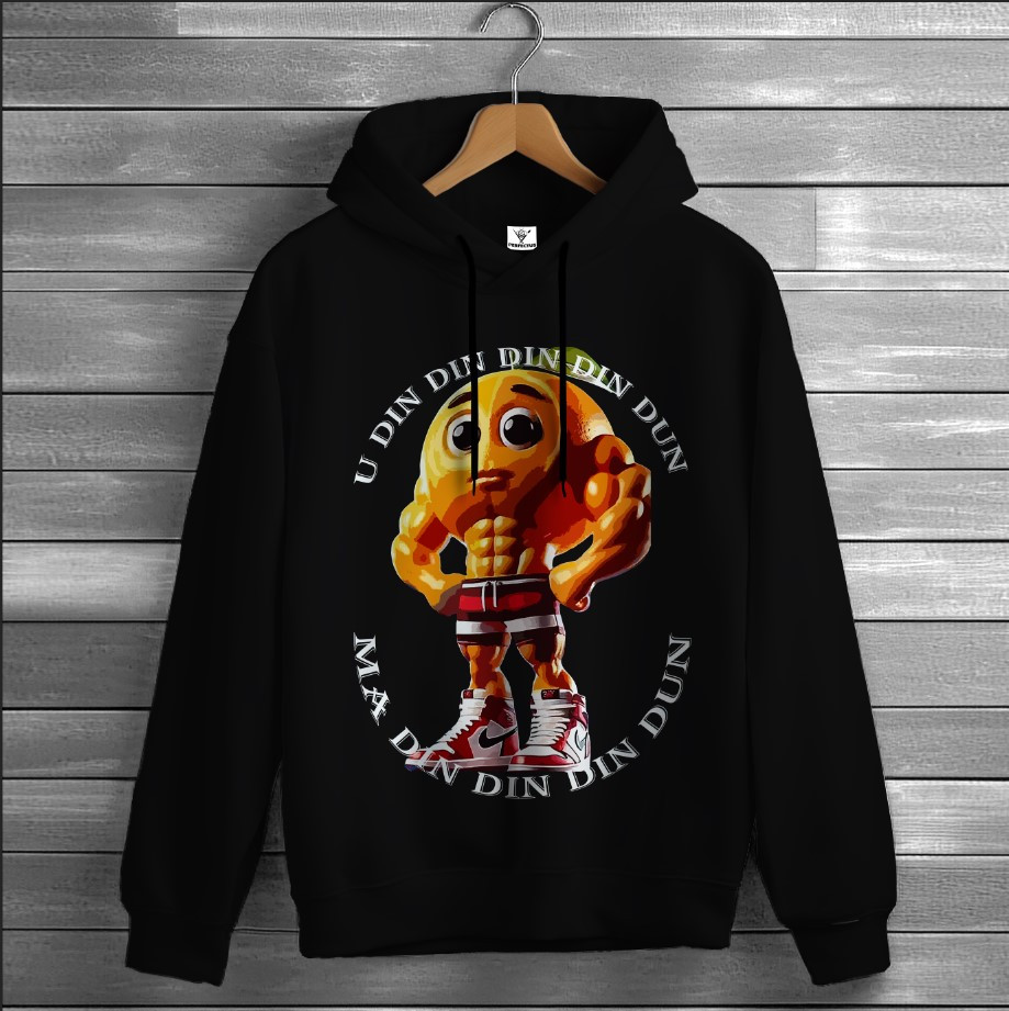 Толстовка-кенгуру (толстовка) з мемом мандарин апельсин з м'язами ВСІ Розміри Преміум тканина