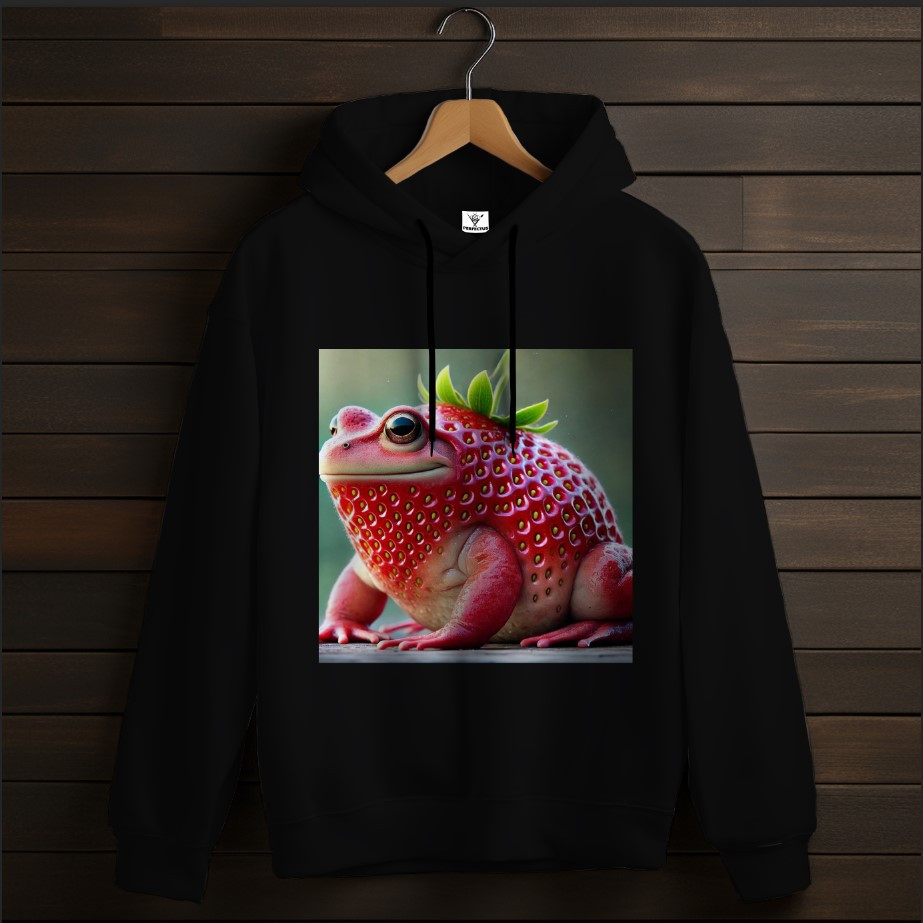Толстовка-кенгуру (толстовка) з мемом жаба полуниця ВСІ Розміри Преміум тканина