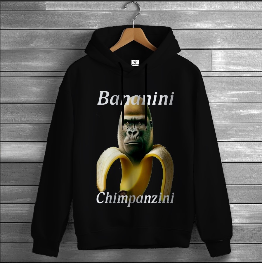 Толстовка-кенгуру (толстовка) з мемом прикольна мавпа банан ВСІ Розміри Преміум тканина