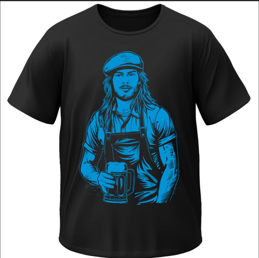 Футболка "Арт Бармен Рука Тримає Келих Пива" ВСІ Розміри Преміум тканина